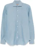 Barba slub-texture shirt - Blue