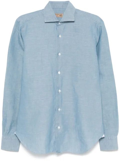 Barba slub-texture shirt