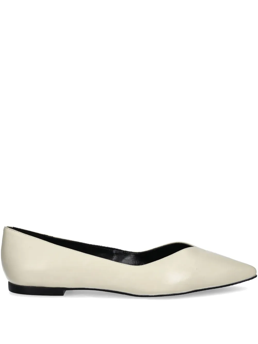 HUGO pointed ballerinas White