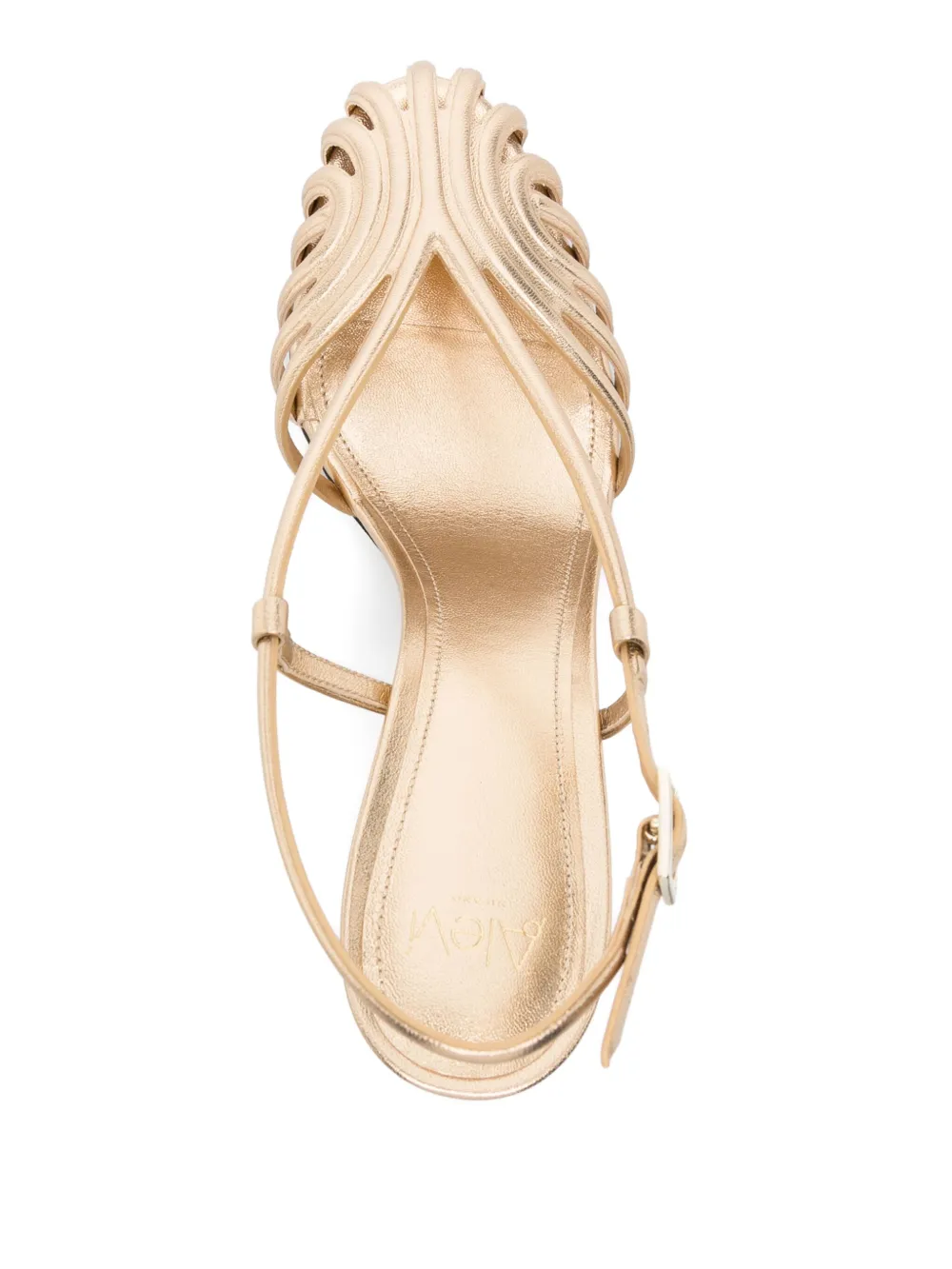 Alevì Leren sandalen Goud