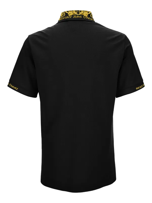 Tシャツ・カットソー VERSACE FW24 'Barocco' polo shirt (10158081A11072 1VD90) Outline Barocco Polo Shirt | VERSACE US