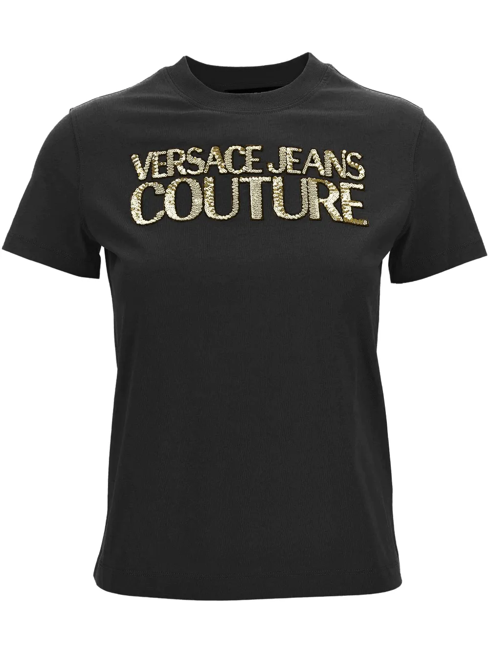 Versace Jeans Couture T-shirt met pailletten Zwart