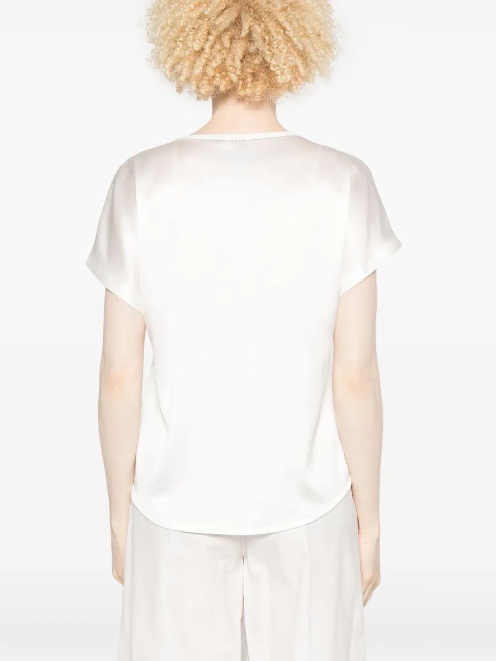 Brunello Cucinelli Satijnen blouse Wit