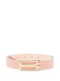 Victoria Beckham crocodile-embossed belt - Pink