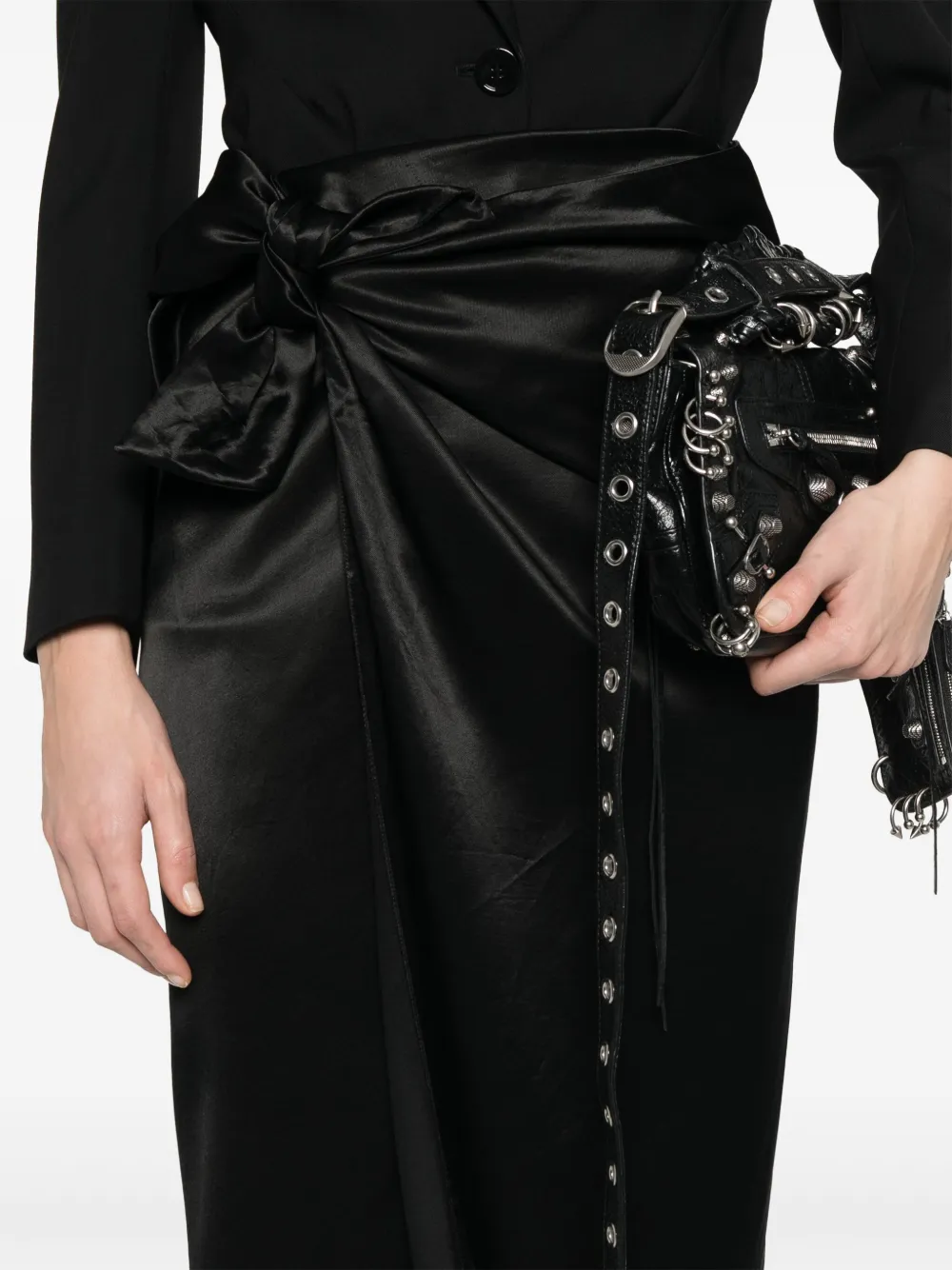 Balenciaga Maxi-wikkelrok Zwart