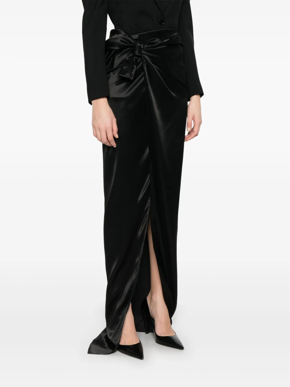 Balenciaga Maxi-wikkelrok Zwart