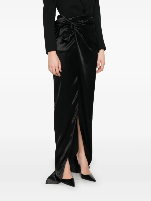 Balenciaga Wrap Maxi Skirt | Black | FARFETCH