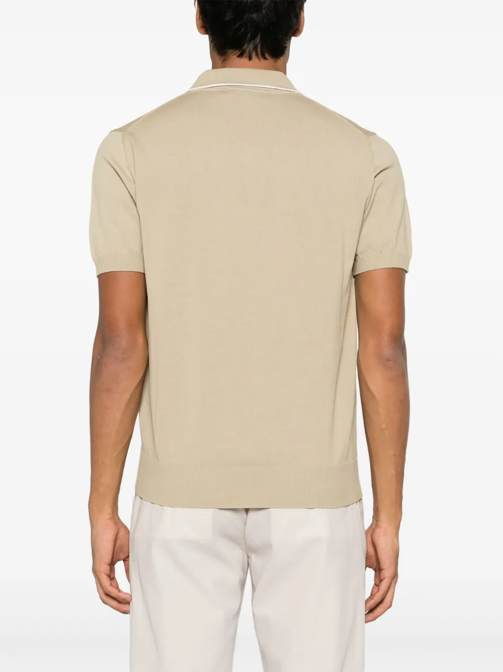 Canali Katoenen poloshirt Beige