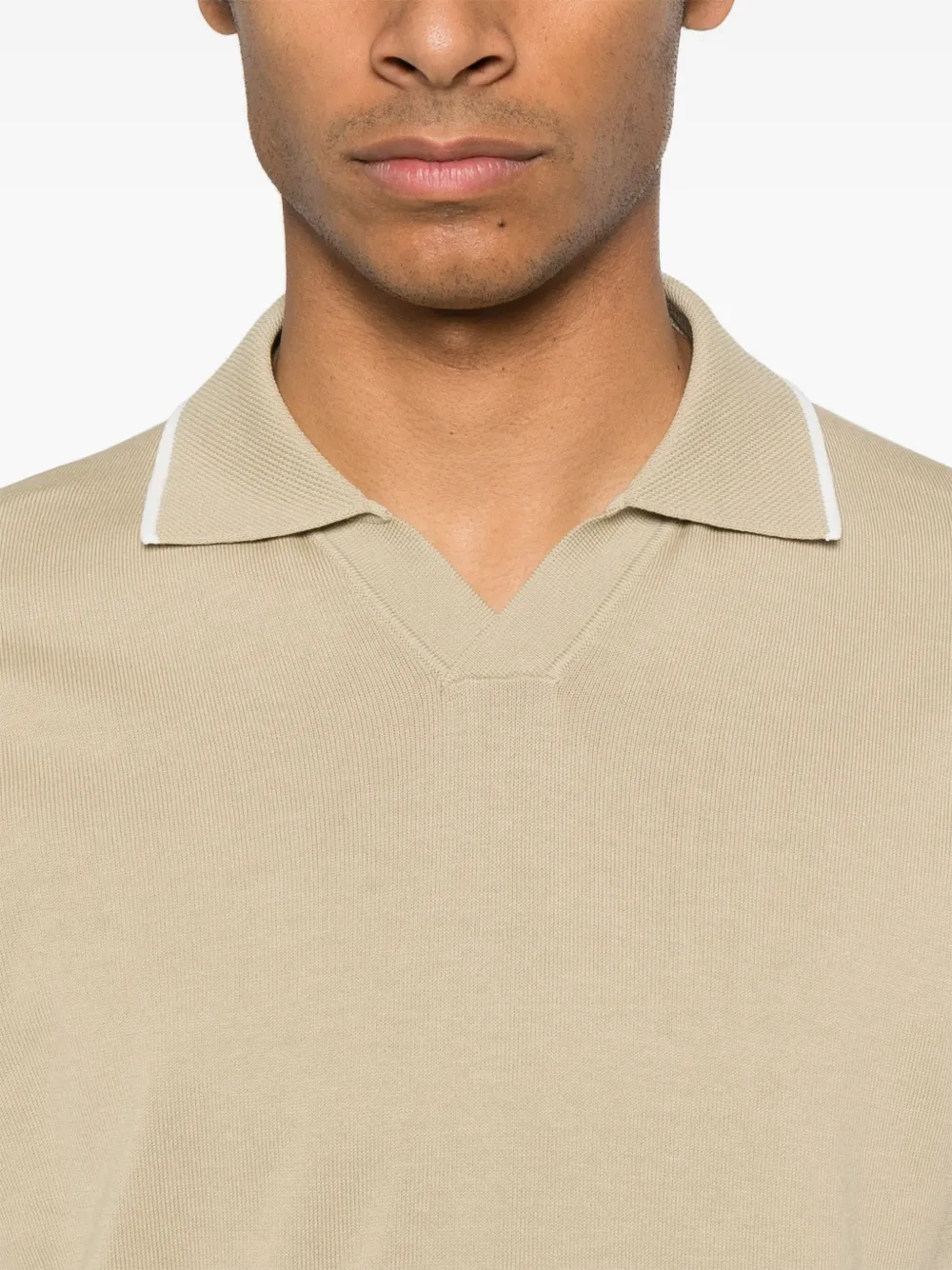 Canali Katoenen poloshirt Beige