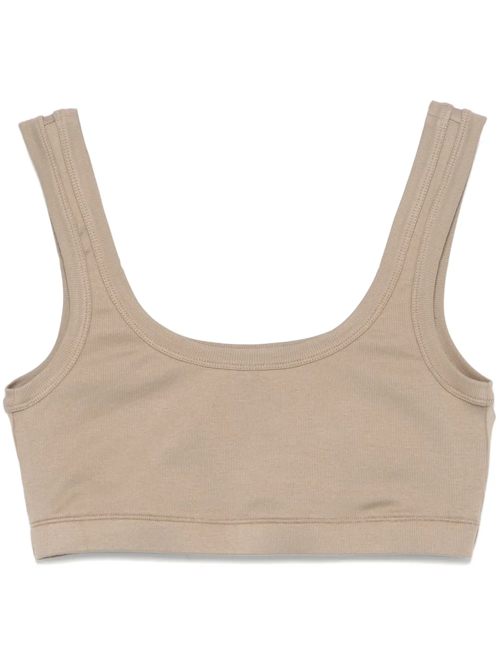 Brunello Cucinelli ribbed crop top | Brown | Image 1