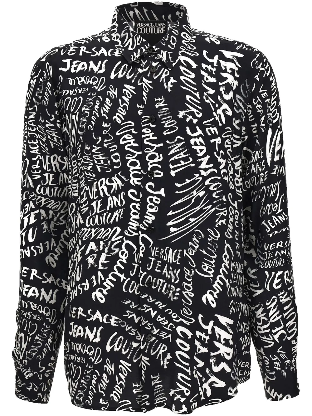 Versace Jeans Couture Overhemd met print Zwart
