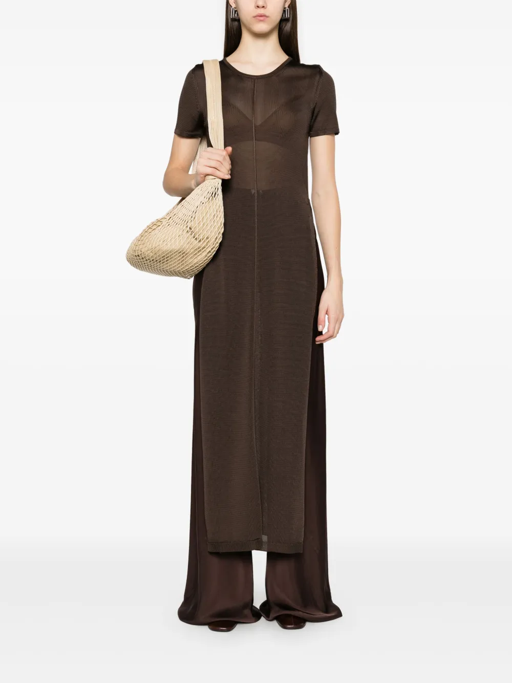 LEMAIRE Gebreide maxi-jurk - Bruin