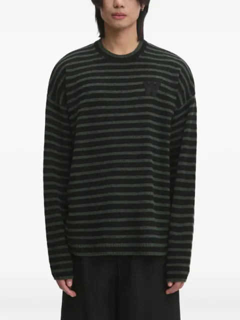 Wood Wood Maglione a righe con applicazione