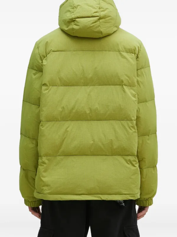 Wood Wood Hooded Ripstop Puffer Jacket Green FARFETCH GE