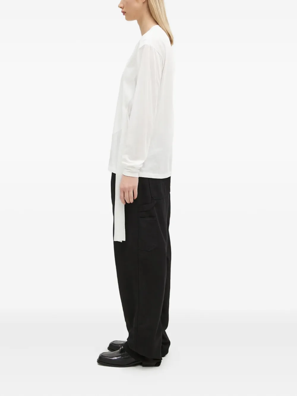 Undercover long-sleeve tie-detail blouse Wit