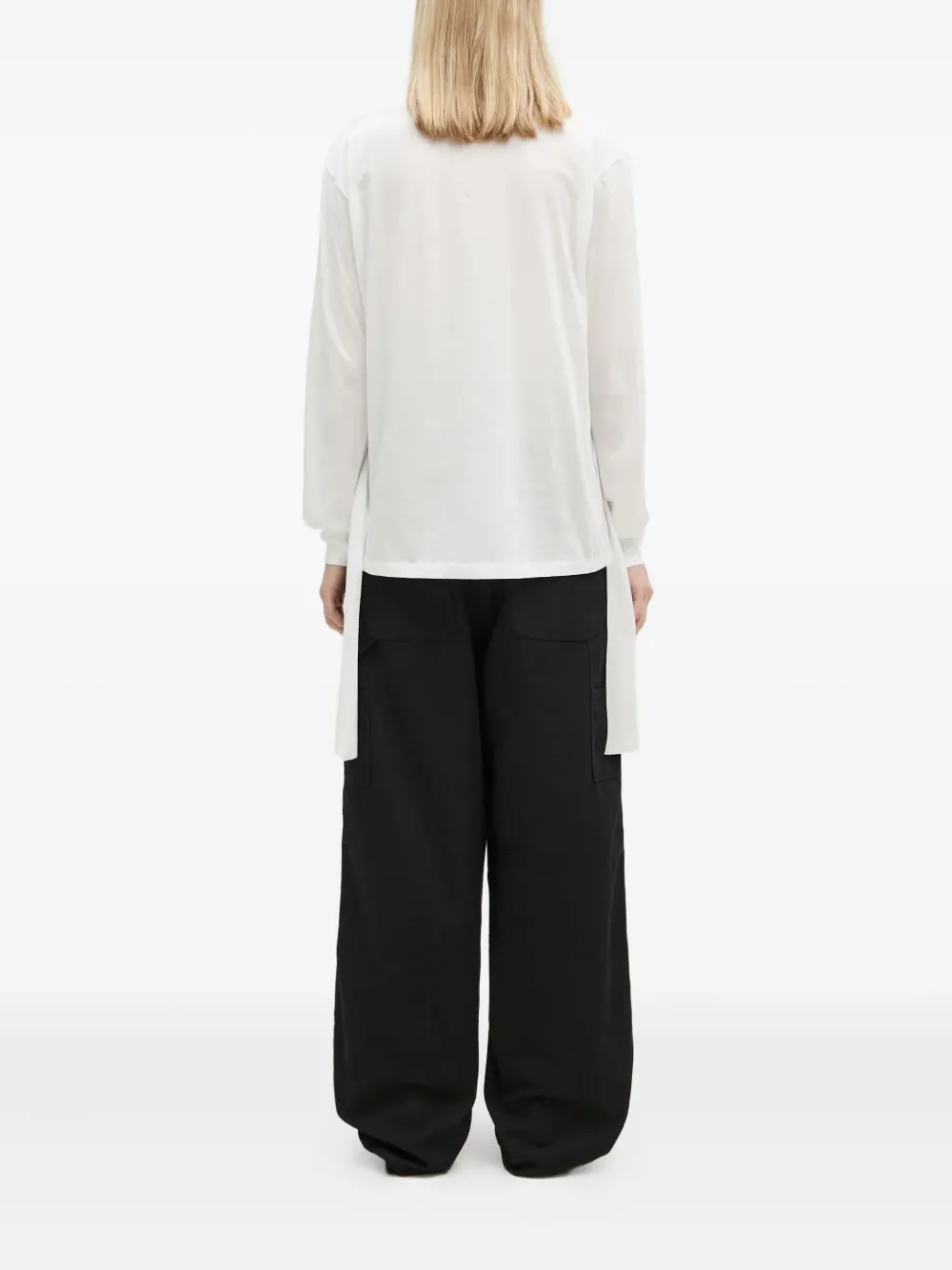 Undercover long-sleeve tie-detail blouse Wit