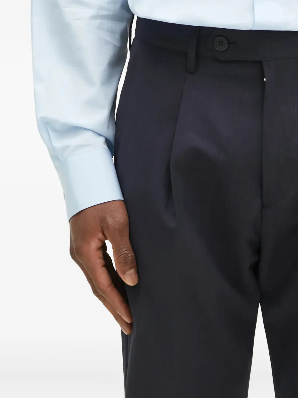 Paul Smith Broek met geplooide voorkant Blauw