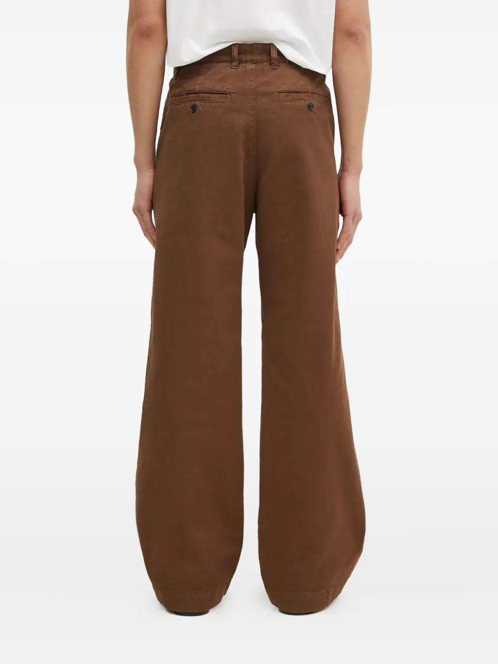Wood Broek met geplooide voorkant Bruin