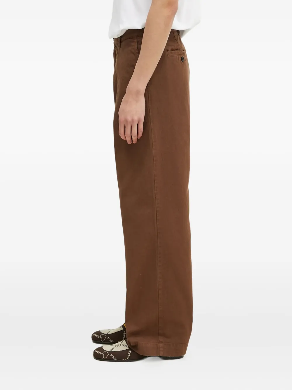 Wood Wood pleated-front trousers - Marrone
