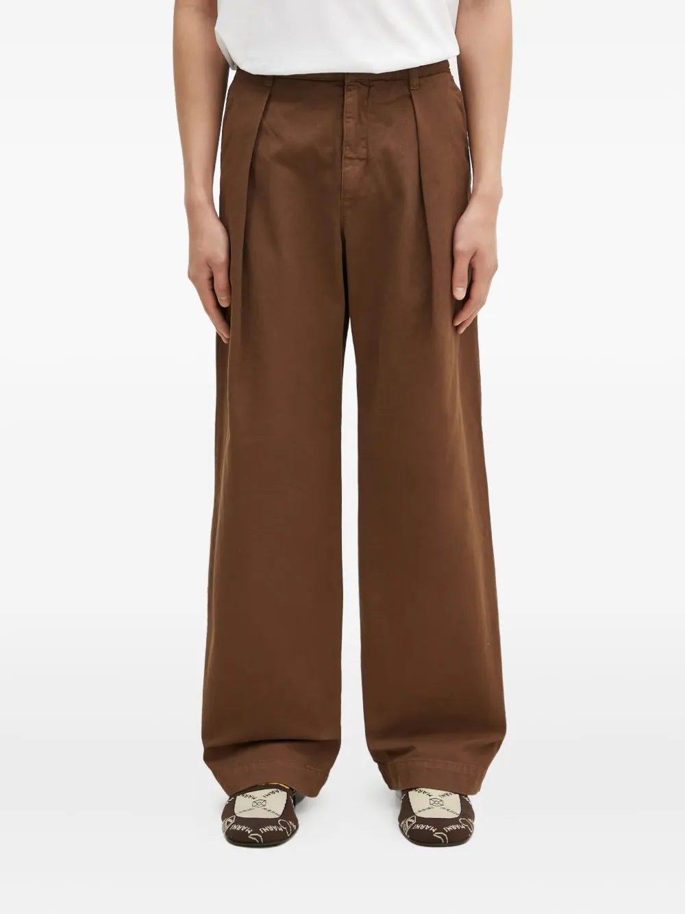 Wood Wood pleated-front trousers - Marrone