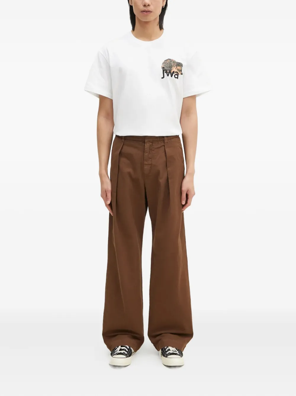 Wood Wood pleated-front trousers - Bruin