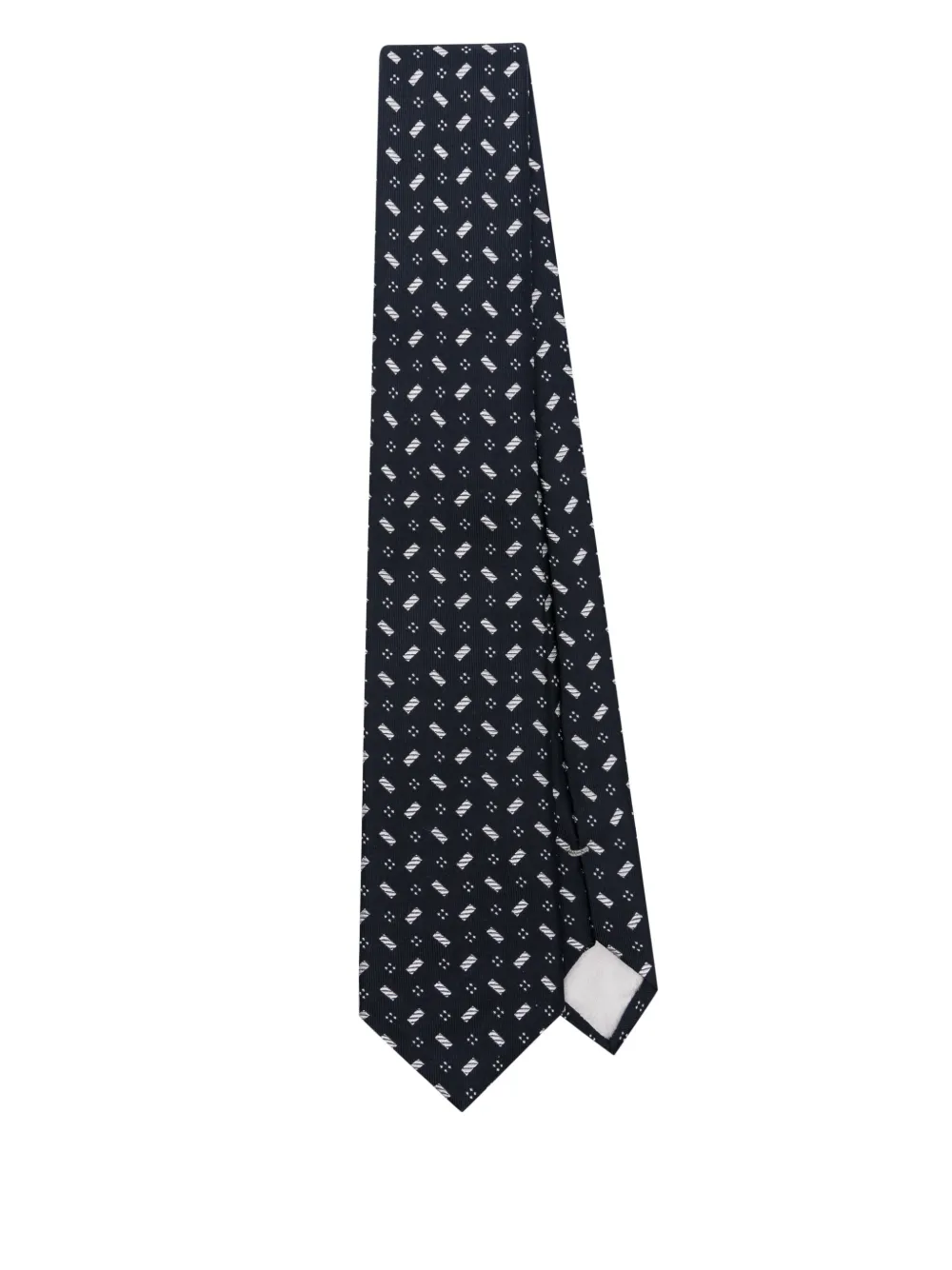 Giorgio Armani Zijden stropdas met jacquard Blauw