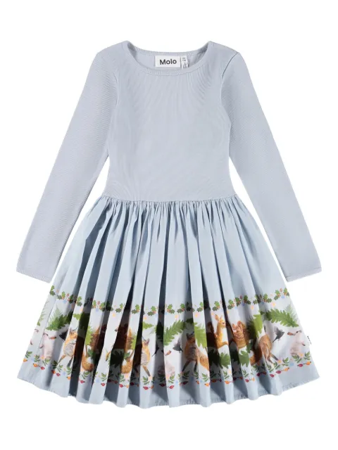 Molo animal-print pleated dress