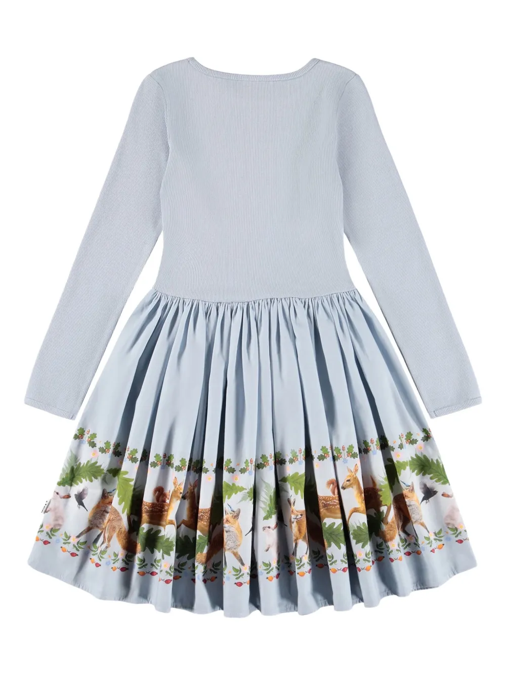 Molo Geplooide jurk met dierenprint Blauw
