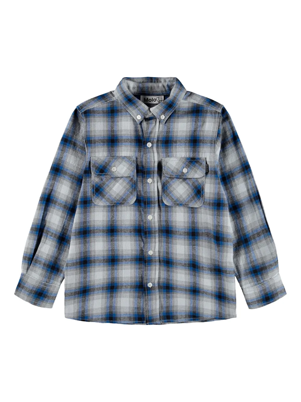 Molo checked button-up shirt | Blue | Image 1