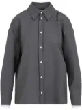 Marni embroidered logo shirt - Grey
