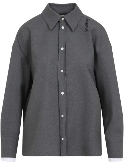 Marni embroidered logo shirt 