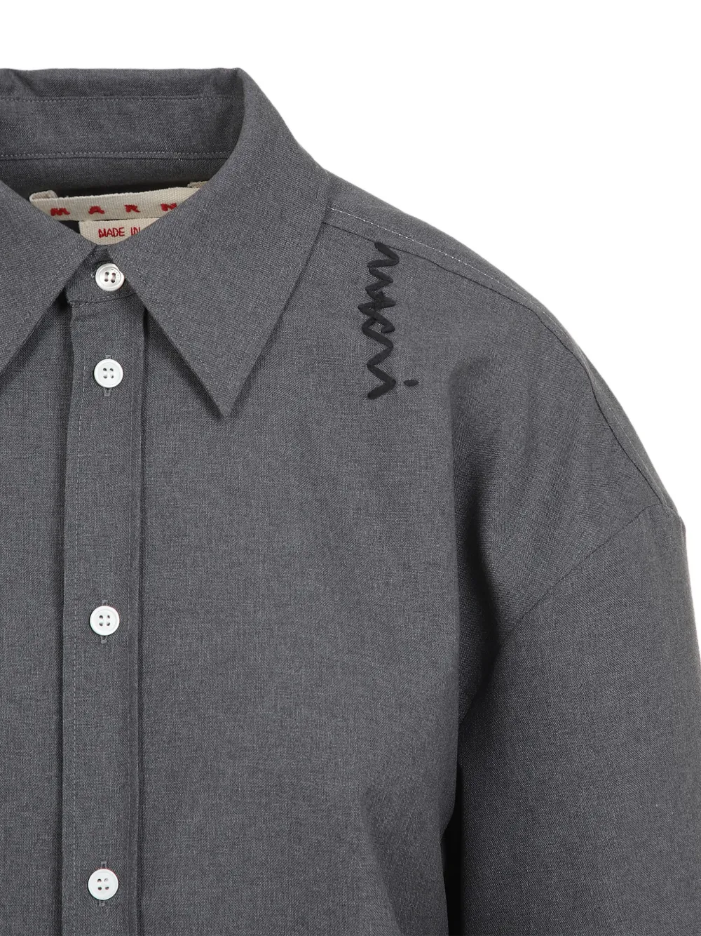 Marni Blouse met geborduurd logo Grijs