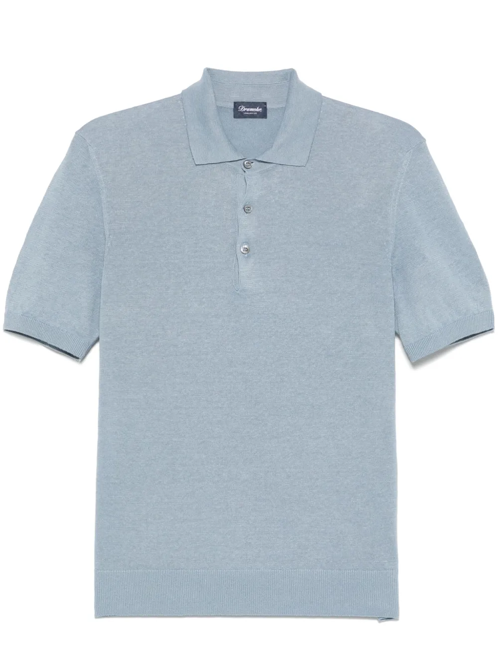 Drumohr Gebreid poloshirt Blauw