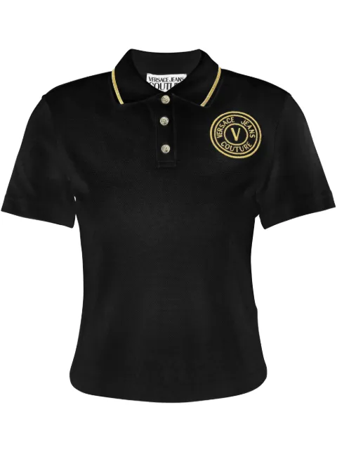 Versace Jeans Couture playera tipo polo con logo bordado