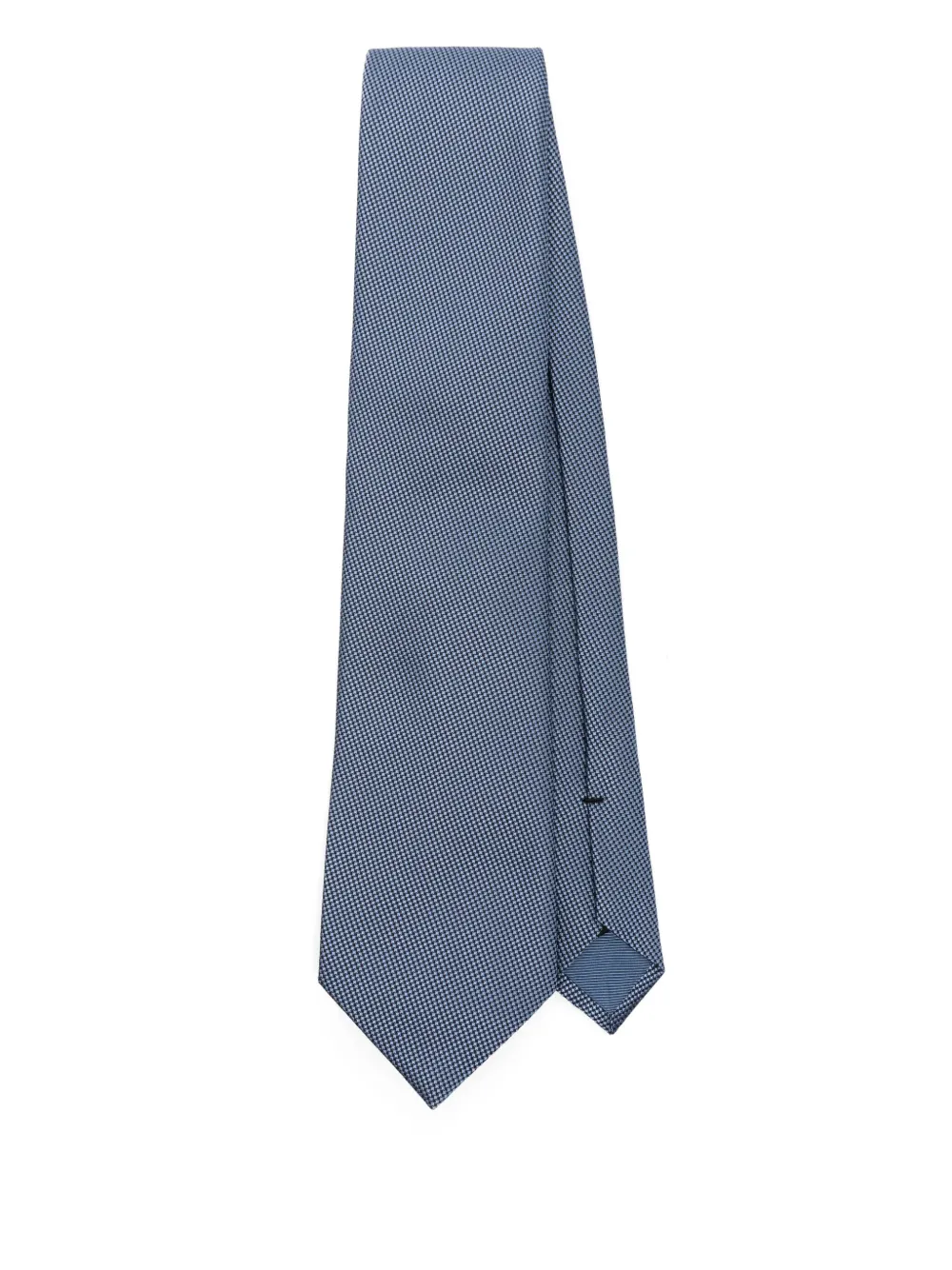 TOM FORD Zijden stropdas met jacquard Blauw