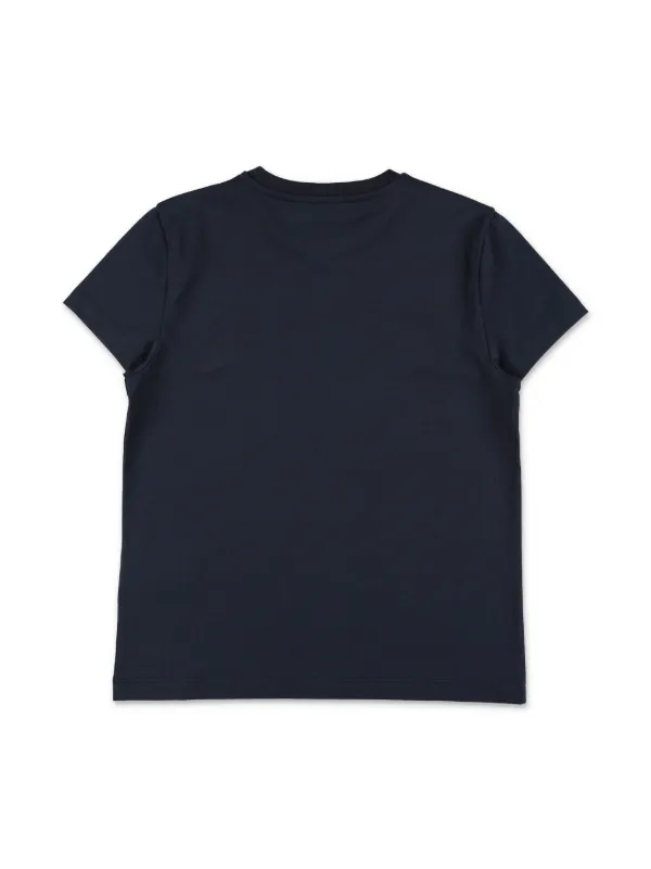 Moncler Enfant logo-embroidered T-shirt | Blue | FARFETCH RO