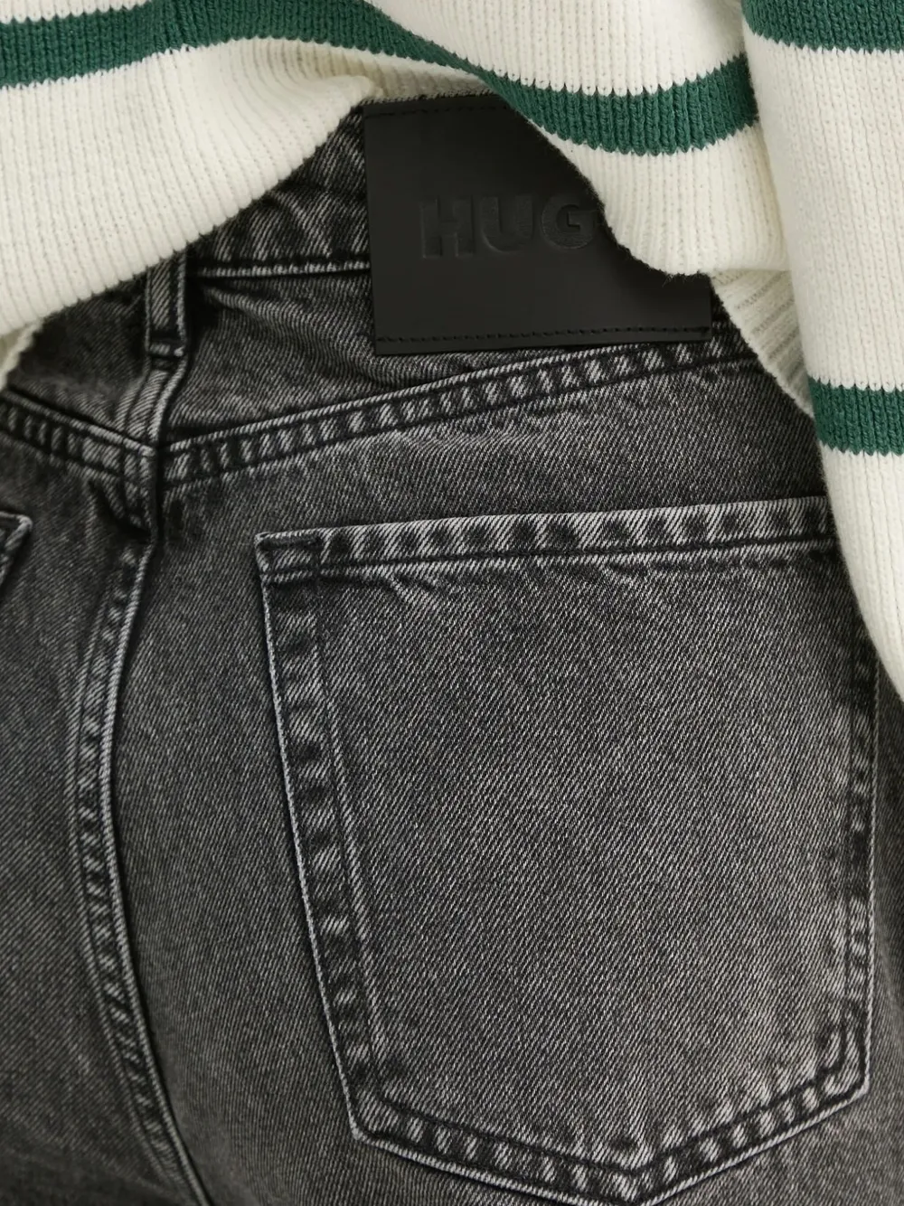HUGO Jeans met wijde pijpen Grijs