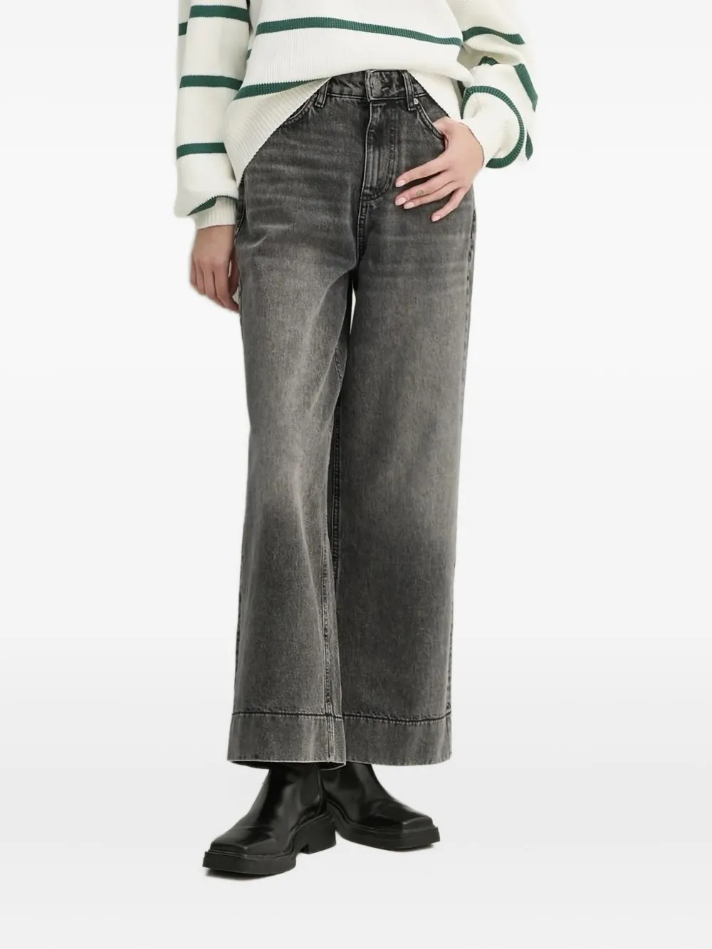 HUGO Jeans met wijde pijpen Grijs