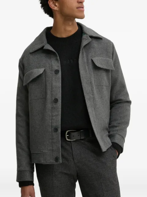 HUGO chest-pockets overshirt