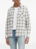 HUGO checked chest-pocket shirt - White