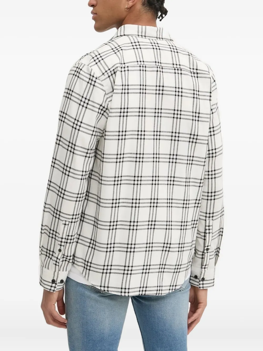 HUGO checked chest-pocket shirt Wit