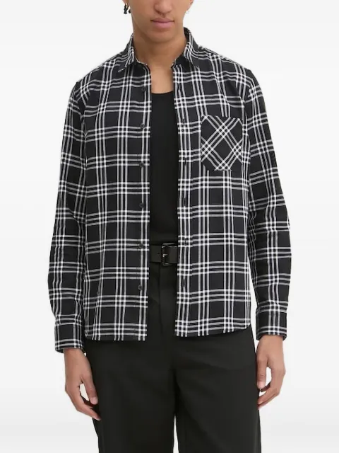 HUGO checked chest-pocket shirt