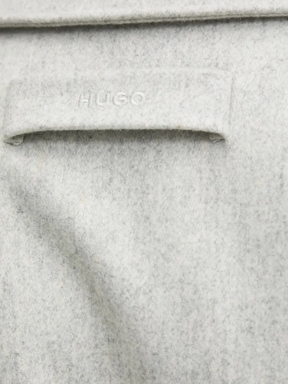 HUGO buttoned drawstring jacket Grijs