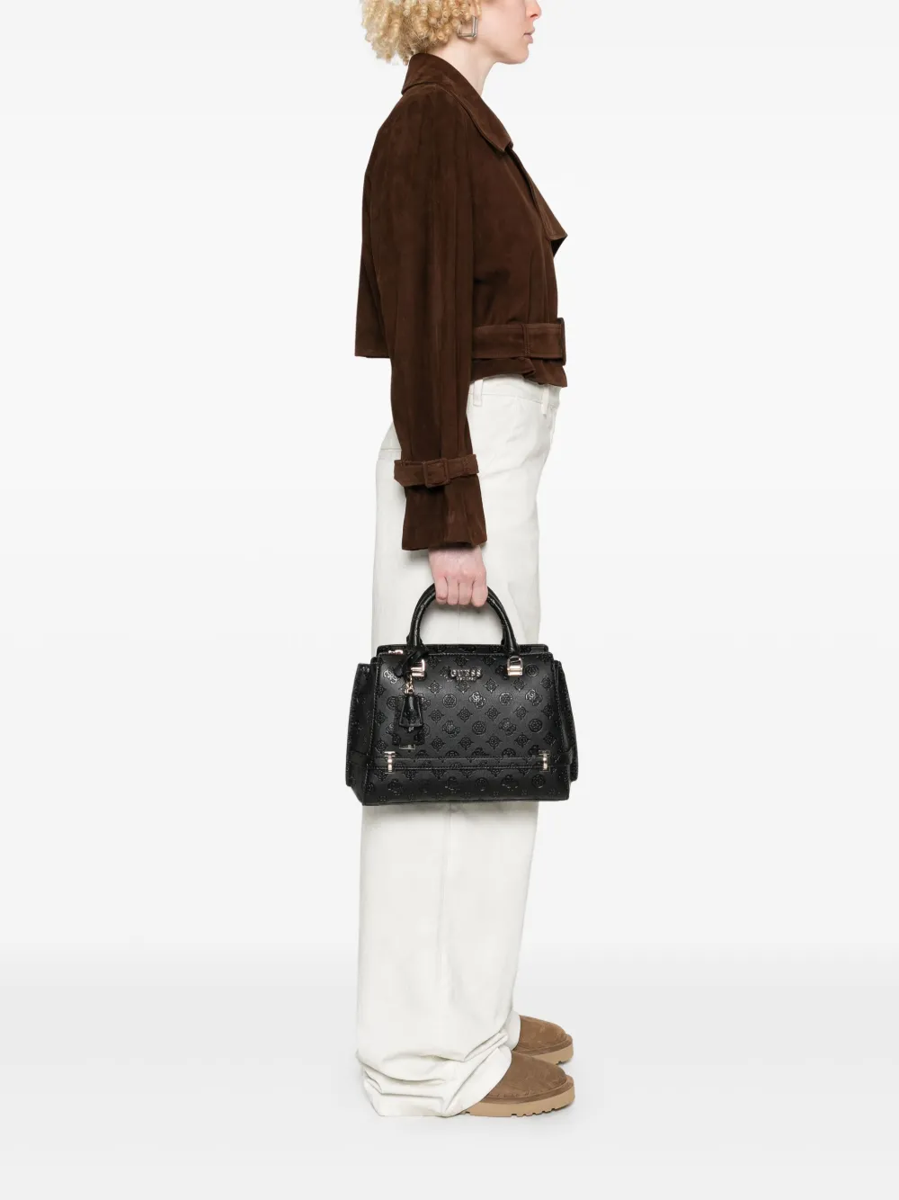 GUESS USA 4G Peony shopper - Zwart