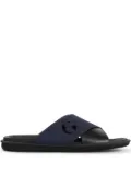 Giorgio Armani crossover slides - Blue