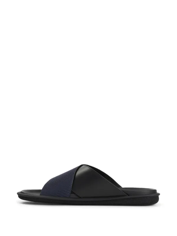 Giorgio Armani Crossover Slides | Blue | FARFETCH