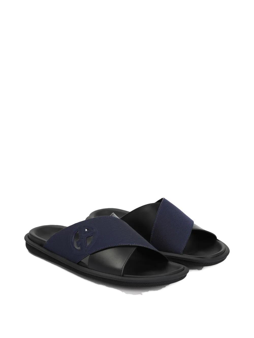 Giorgio Armani crossover slides - Blauw