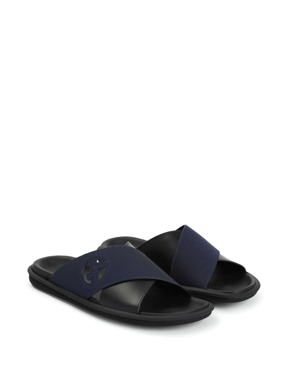 Giorgio Armani crossover slides Blue