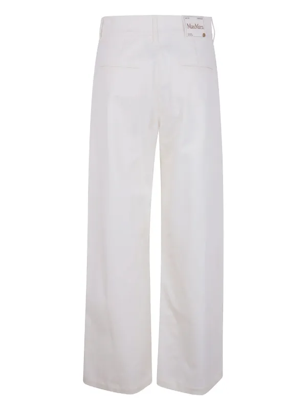 パンツ MAX MARA Woman Pants White 2511131112600 003 Women's S Max Mara Zemira stretch cotton blend pants