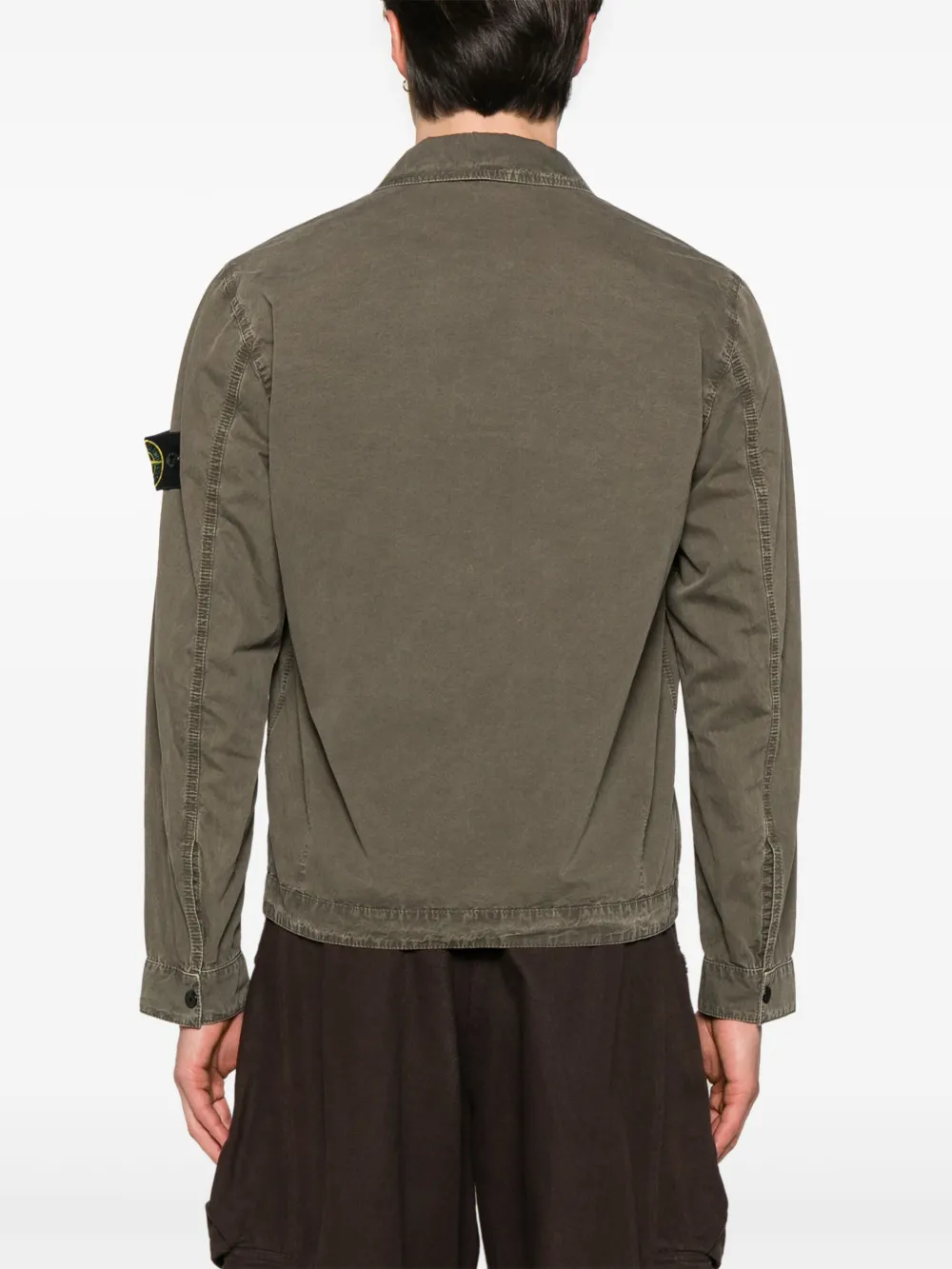 Stone Island Shirtjack met Compass-logopatch Groen